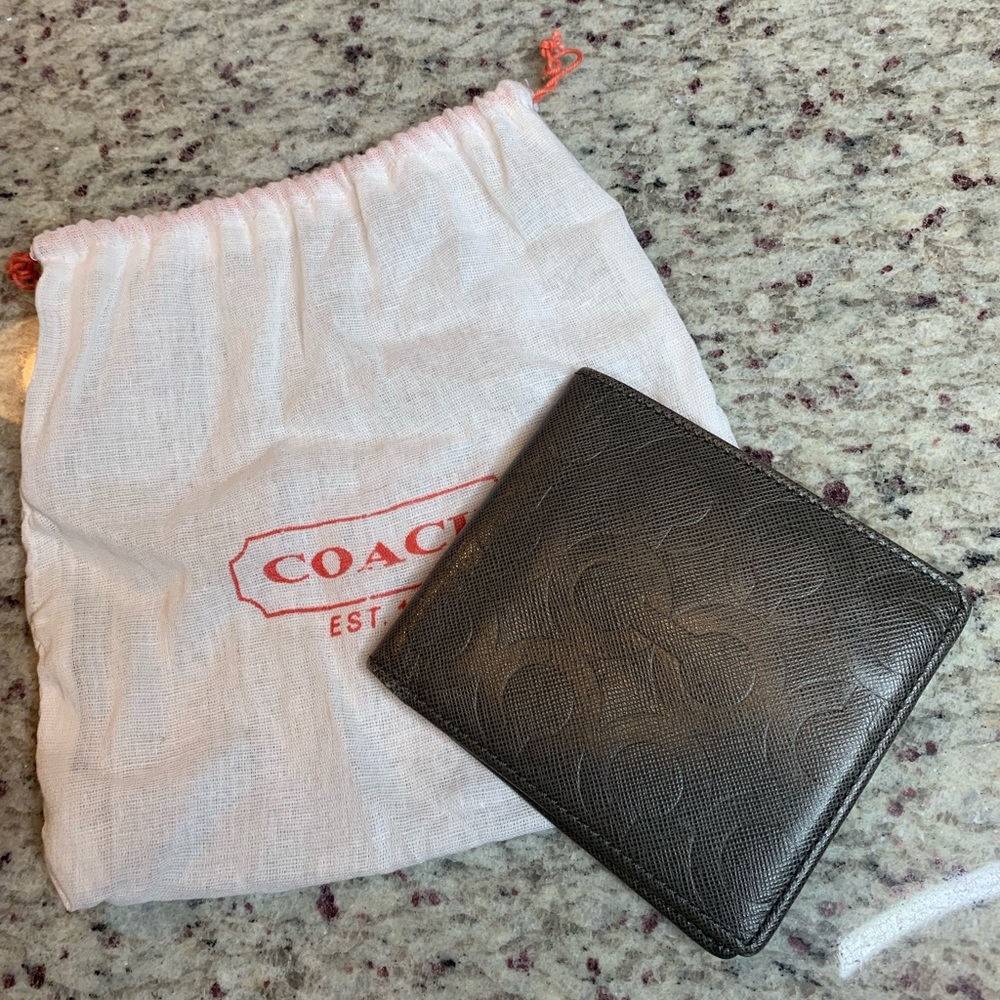 Men’s Grey Coach Bi-fold Wallet